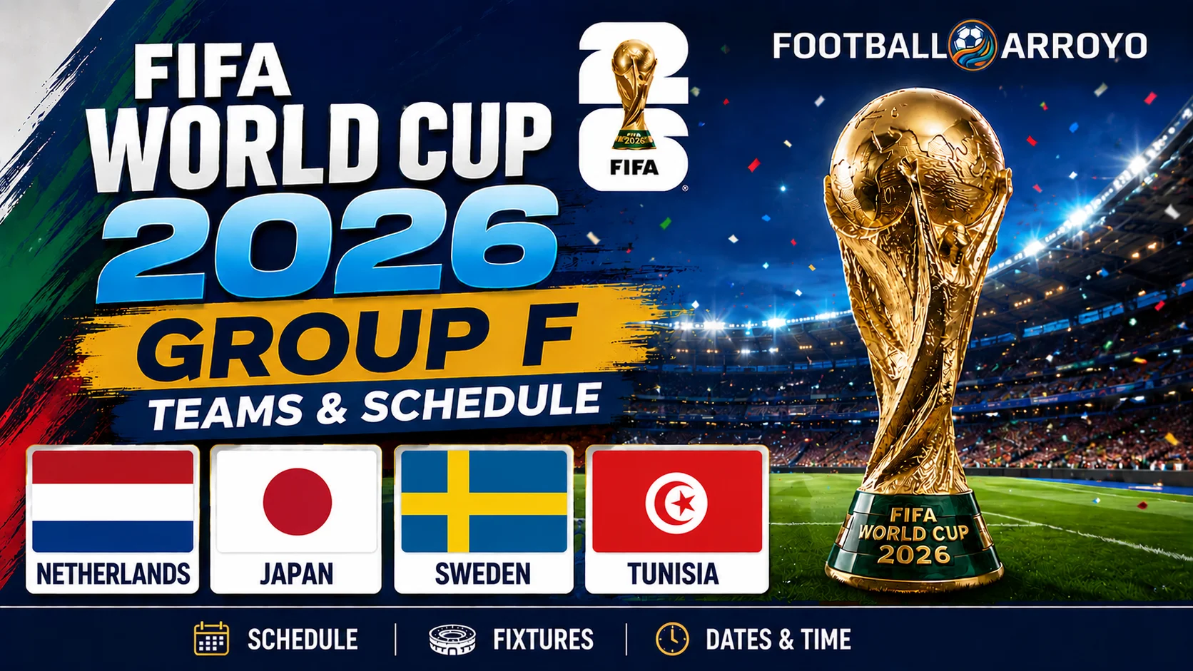 FIFA World Cup 2026 Group F Teams Schedule