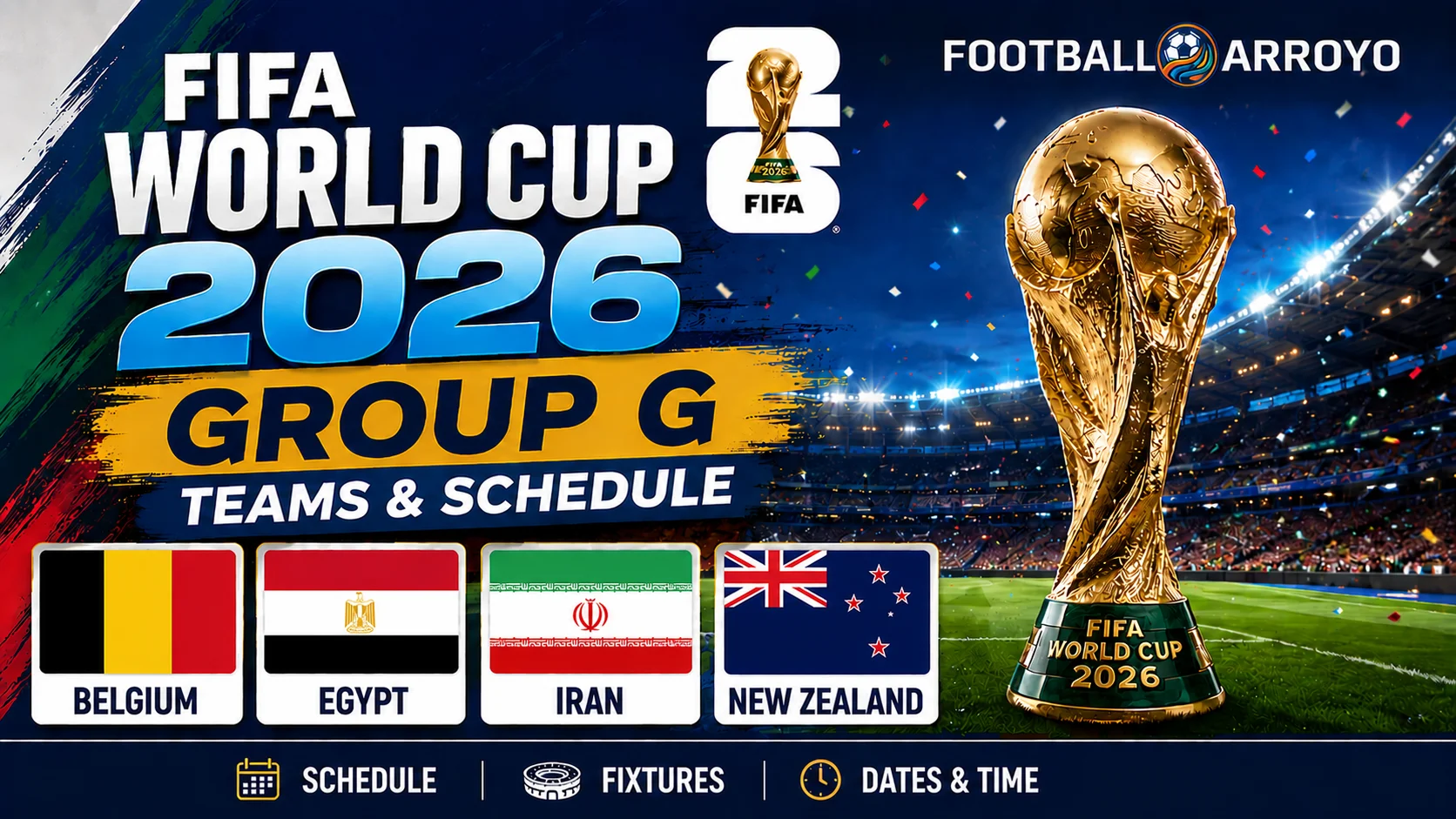 FIFA World Cup 2026 Group G Teams Schedule