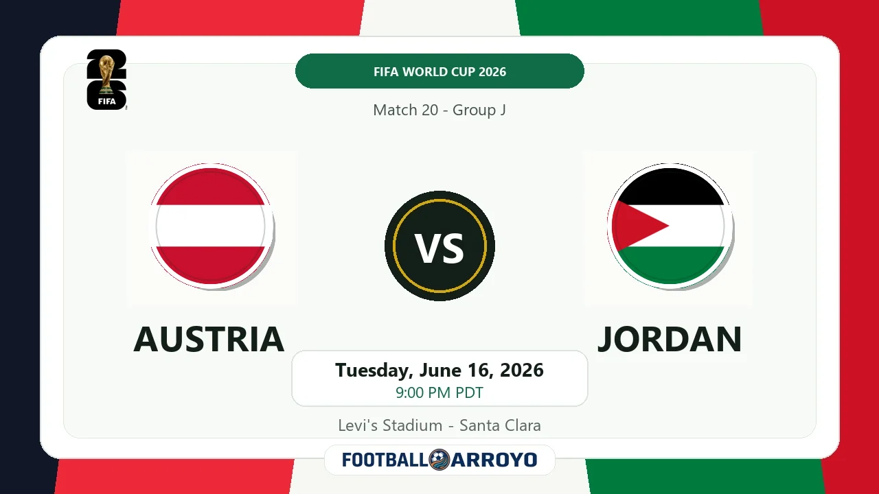 Austria Vs Jordan Match 20