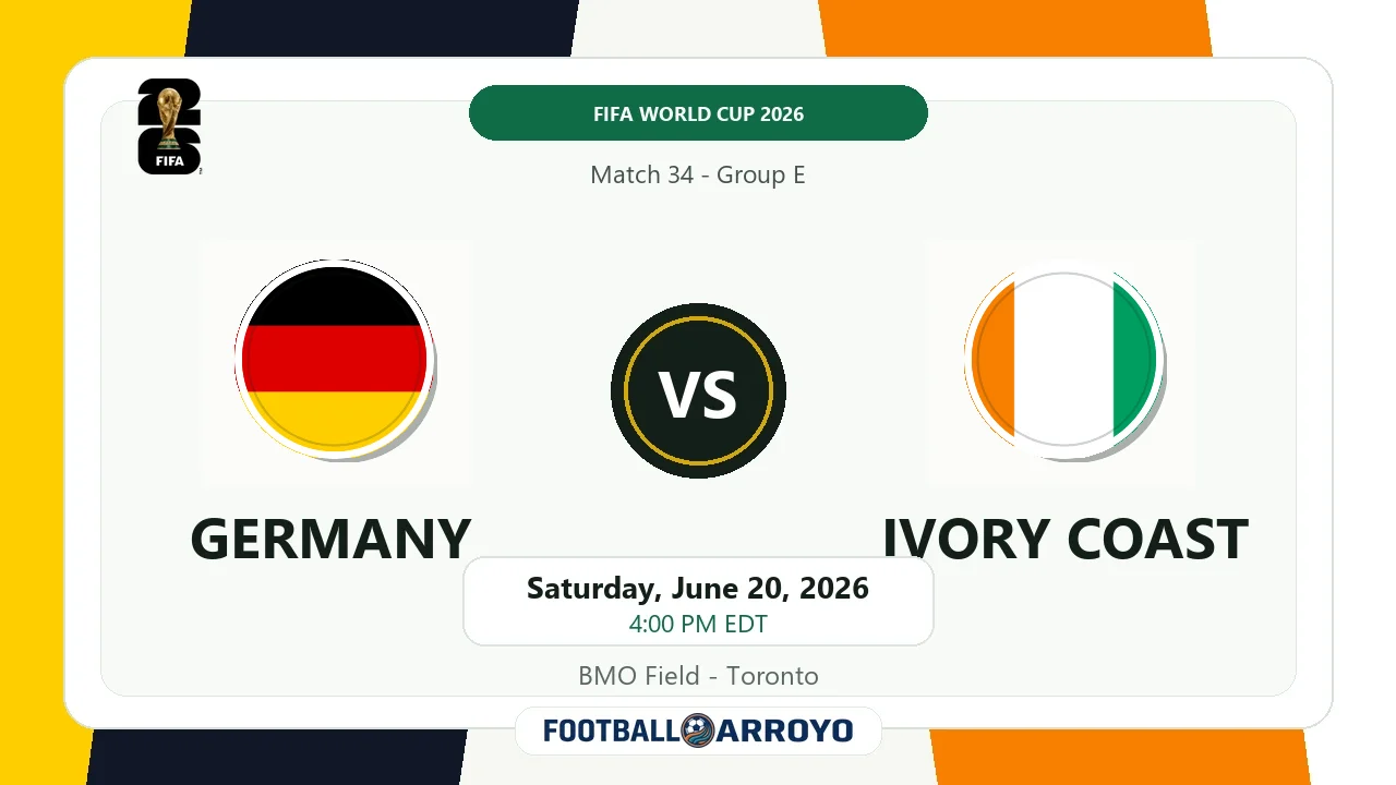 Germany Vs Ivory Coast Match 34