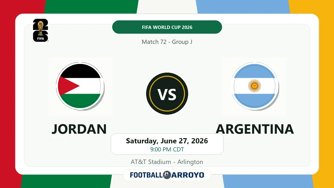 Jordan Vs Argentina Match 72