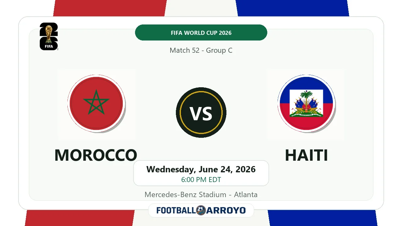Morocco Vs Haiti Match 52