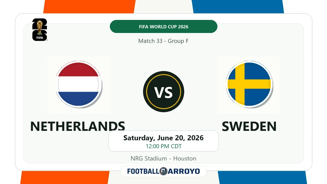Netherlands Vs Sweden Match 33