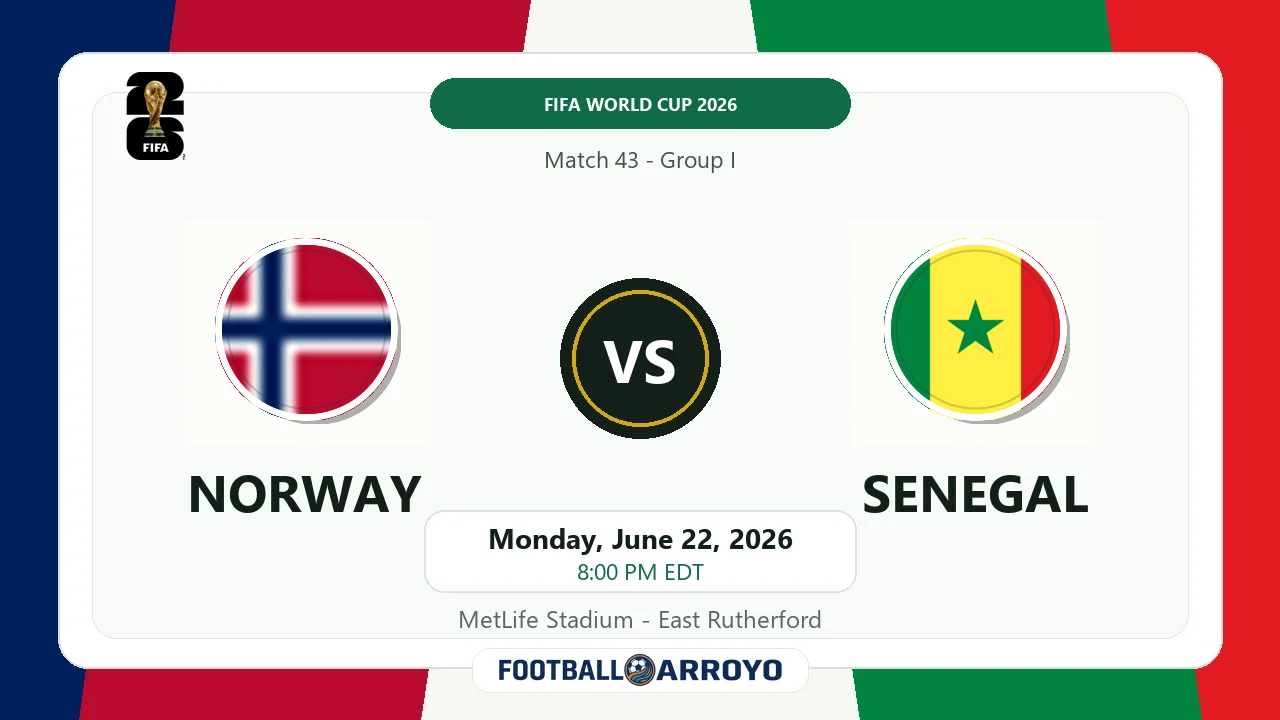 Norway Vs Senegal Match 43