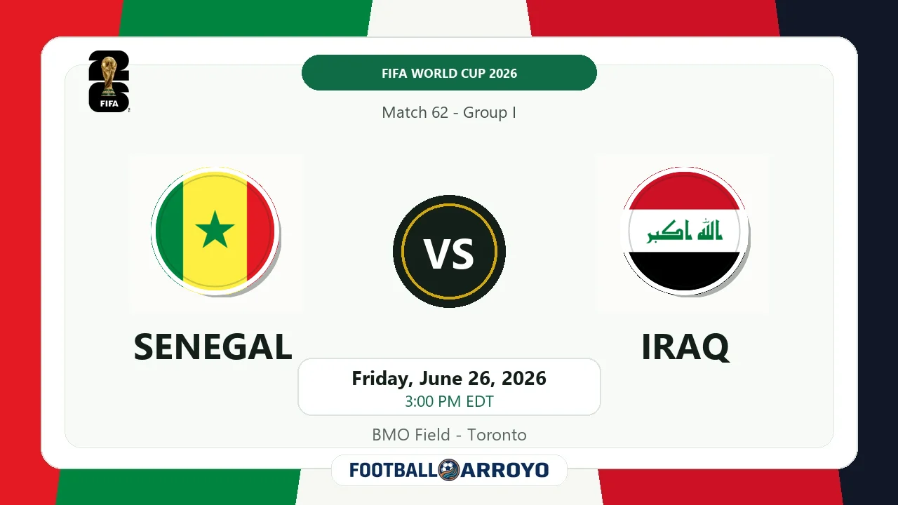 Senegal Vs Iraq Match 62