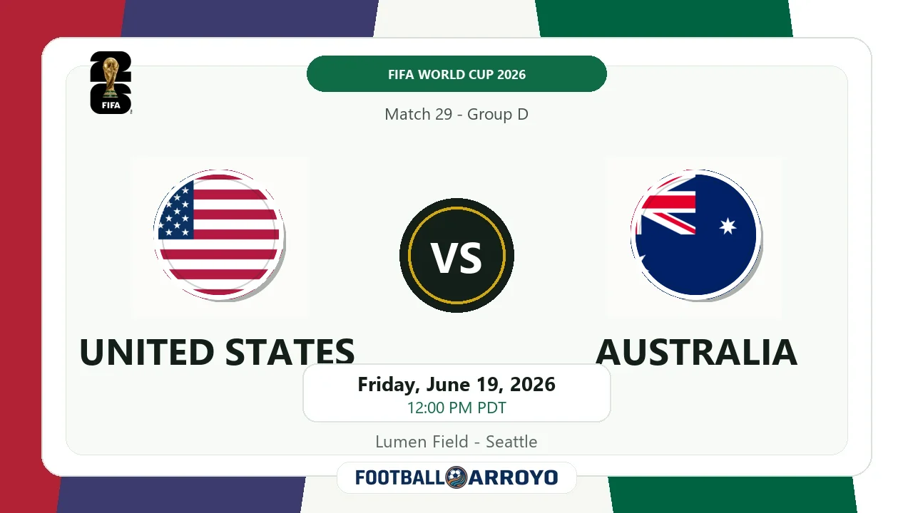 United States Vs Australia Match 29