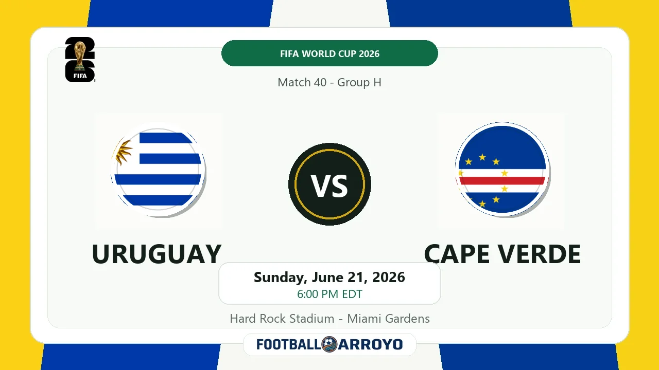 Uruguay Vs Cape Verde Match 40