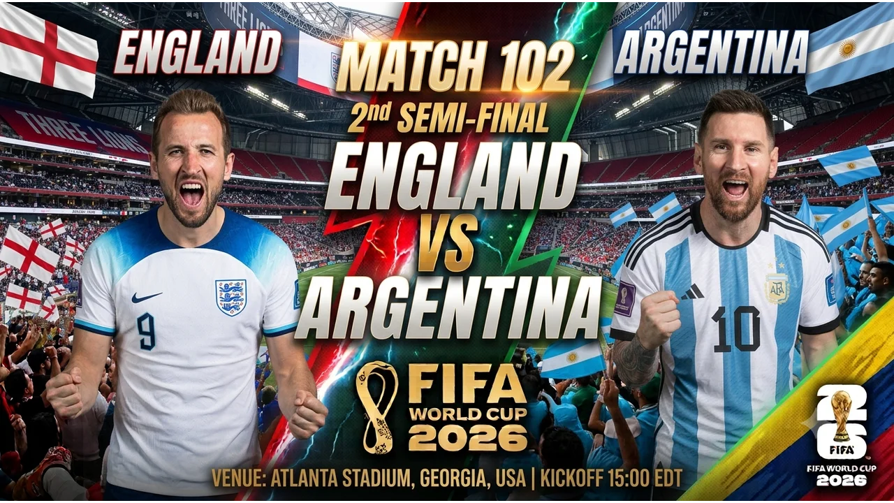 England vs Argentina 2nd Semi-Final FIFA World Cup 2026