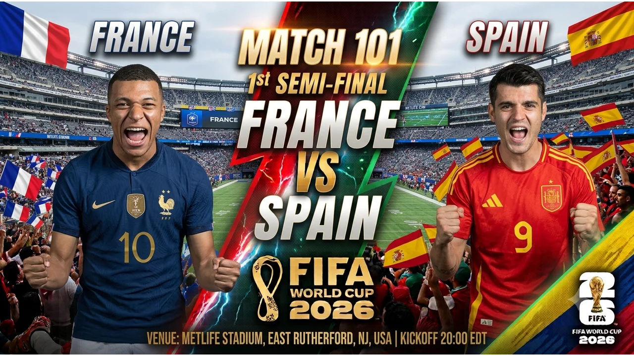 France vs Spain vs 1st Semi-Final FIFA World Cup 2026